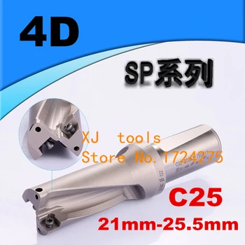 4D SP C25 skaft diameter vold bor, 21mm22mm23mm24mm25mm legering bor, SP skriv hurtigt bore, vendbare u boremaskine