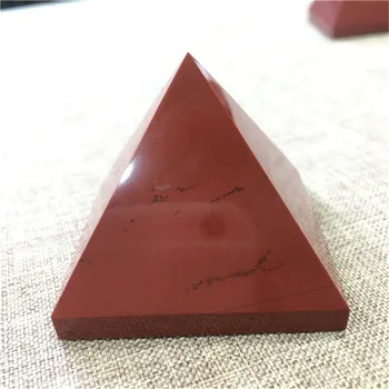 Naturlig Kvarts Krystal Rød Jasper Pyramide Healing Sten Chakra Reiki, Krystal Point Tower Energi Home Decor Gave