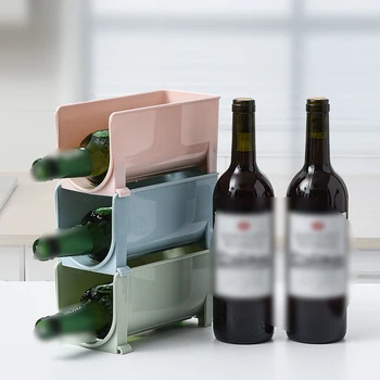 Stort køleskab U-formet hylde kan være overlejret vin rack øl dåser til drikkevarer storage rack cabnet Køkken Organizer
