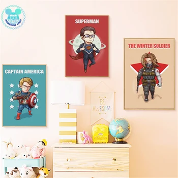 Superhelt Karakter Marvel Comics Bat Hero Lærred Maleri Kunst Print Plakat Billede Væggen Hjem Superhelte Væggen Billedet Værelses Gave