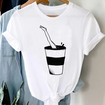 T-shirts Kvinder Tegnefilm Vin Sjove Mode Tøj Forår Sommer Tøj Elegant Skjorte Top Dame Print Pige Tee T-Shirts