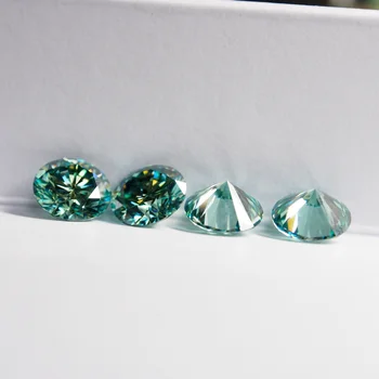 Mosangnai 9.0 MM 3.0 Karat Lab Vokset Grønne Runde Moissanite Diamant For Engagement Ring Gøre