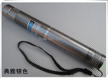 High power Militære Blå laser pointers 500000m 500w 450nm Lommelygte Lys Brændende tændstik/tørt træ/sort/Brænde cigaretter Jagt