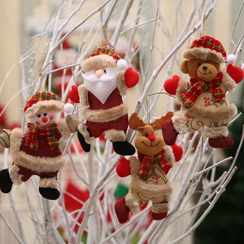 Nye Happy New Year julepynt DIY Xmas Gave Santa Claus Snemand Træ Vedhæng Dukke Hænge Pynt til Hjemmet