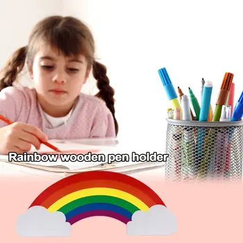 Kreative Rainbow Træ-Pen Indehaveren Home Office Desktop Opbevaringskasser Cosmetic Organizer Skolens Brevpapir Pencil Pot Opbevaring
