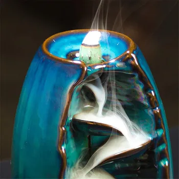 60#Vandfald, Røgelse Holder Til Stue Dekorationer Aromaterapi Diffusorer Vandfald Røgelse Keramisk Brænder Røgelse Indehaver
