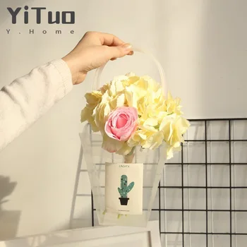 YiTuo Hortensia Rose Buket Simulering Blomst Hjem Dekoration Bryllup MW99880