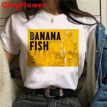 Banan Fisk top tees kvindelige harajuku kawaii grafiske tees kvinder, par, par tøj japansk tøj kawaii streetwear