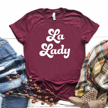 La Lady Kvinder tshirt Bomuld Casual Sjove t-shirt i Gave Til Lady Yong Pige Top Tee Drop Skib S-773