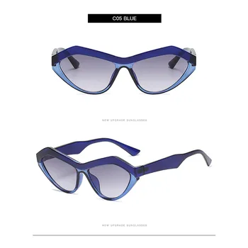 Kvinder Tendens Solbriller Luksus Konkave Form Ovale Solbriller Mænd Brand Design Vintage Sort Gul Briller Uv400
