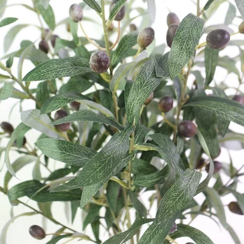 5 Pc ' er 28 tommer, Grønt som en Oliven Kunstige Planter, Grene, Frugter Falske Blomster Gren Blade til hjemmekontoret Håndværk Dekoration Grønne