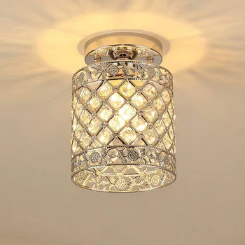 Mini er Indrettet i Moderne Stil Crystal Flush Mount Loft lampe, Krystal Lysekroner Lys til Gangen Køkken RERI889