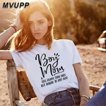 2020 Sommeren Dreng Mødre T-shirt Femme Vogue Kvinder Casual Kort Ærme Ulzzang O-Hals Udskrivning tshirt bomuld t-Shirts Toppe hvidt Tøj