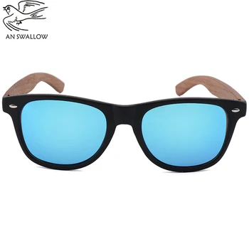 Træ-solbriller mænd 2021 kvinder rejser beskyttelse af øjne solbriller i bambus træ ben af træ briller fashion brand design sunglasse