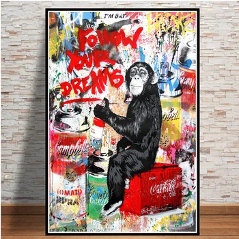 Charlie Sjove Street Abe Plakater Og Print På Lærred Malerier Billede På Væggen Nye Nordiske Stil Æstetiske Rum Udsmykning Quadro
