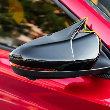 Rearview Spejl Cover til 6 MG MG6 2017-2020 Bil Side Rear View Mirror Cover Trim Dekorativt Tilbehør, Lyse Sort