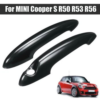 2 Stk ABS Sort dørhåndtag Dækning for MINI Cooper S R50 R53 R56