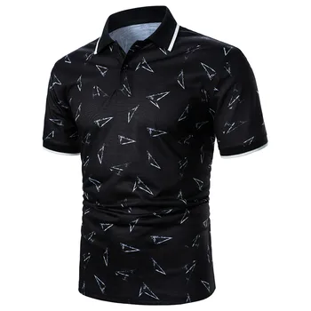 54# Mænd Abstrakte Print Mænd Kortærmet Polo Shirt Fritids-Knap Trække Vejret Polo Tøj Sommeren Casual Streetwear Mode Toppe