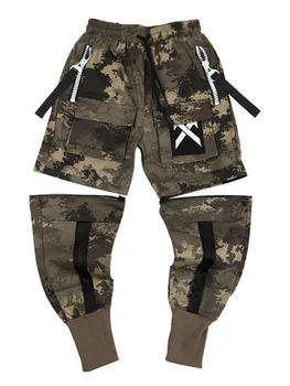 Aftagelig Multi-Pocket Cargo Bukser Mænd Harajuku Hip Hop Streetwear Joggere Mand, Elastisk Talje Sweatpants