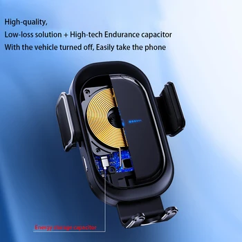 15W Stor Magt Bil Hurtigt Trådløse Oplader Stand til Huawei iPhone 12 Pro Max 12 Mini Smart Induktion Bil Opladere Trådløse Stå