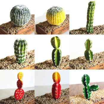 Simulering Saftige Kaktus Kunstige figenkaktus Have Miniature Falske Kaktus DIY blomsterudsmykning Bryllup Kontor Indretning Anlæg