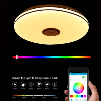300W Moderne RGB-Dæmpbar LED loftslampe Hjem Belysning APP bluetooth Musik, Lys Soveværelse Smart Loft Lampe+Fjernbetjening