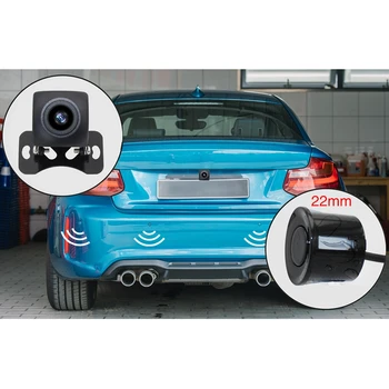 Parkering Sensor Wireless WIFI Car Rear View Reverse Parkering System 4X Sensorer Night Vision Kamera