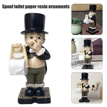 Toilet Butler med Rulle Papir Indehaveren Harpiks Ornament til Badeværelse Super Søde piger kan CSV