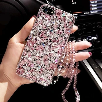Glitter diamant phone case for iphone 7 8 6 S plus X XR XS 11 Pro MAX for samsung S8 S9 S10 Note 8 9 bling Crystal DIY dække