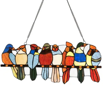 Mini-Farvet Fugl Vindue Hængende Suncatcher Akryl Hængende Fugle Decoratiion Akryl Fugle Hængende Home Decor Tilbehør