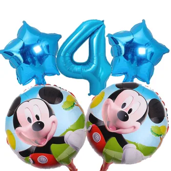 5pcs/set Disney Mickey, Minnie Mouse Tema Aluminium Folie Balloner Kids Fødselsdag Part Dekorationer Forsyninger Baby Brusebad Kids Legetøj