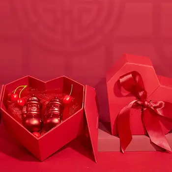 Dejlig Gave Pakke Max Blomsterhandler Hat Kasser bryllupsgave opbevaringsboks Røde Hjerte-Formede Slik Kasser for Gaver Jul Blomster