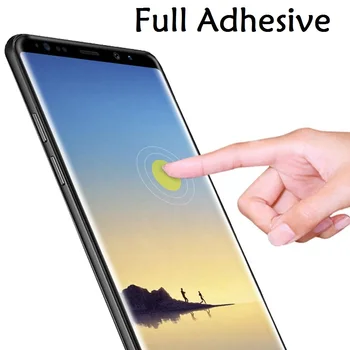 5D Buet For Samsung Galaxy A9 A8-stjernede Fuld Klæbende Gel film For samusng A9 A8 A7/6 2018 plus Glas Fuld Lim Screen Protector