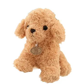 Super Søde simulering teddy hunde plys legetøj dukker Iført tørklæde bære tøj puddel Dukke hunde for børn fødselsdag gaver