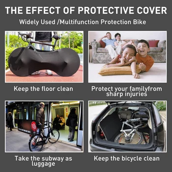 Kapvoe Cykel Dække Elastisk opbevaringspose Vandtæt Beskyttelse Støvtæt Husly Ridsefast MTB Cykel Tilbehør Hjul Dække
