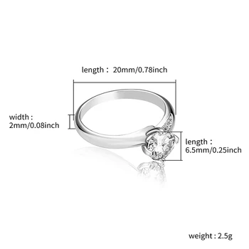 Klassisk Ægte Guld Belagt Luksus 925 Sterling Sølv 1CT D Farve Moissanite VVS1 Smykker Bryllup Diamant 6 4law Ring Kvinder Gave
