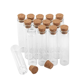 100Pcs 13ml Mini Tom Klart Glas Container med Kork, der Ønsker Parfume Flasker Håndværk Dekorative Gaver Genpåfyldelige Flasker
