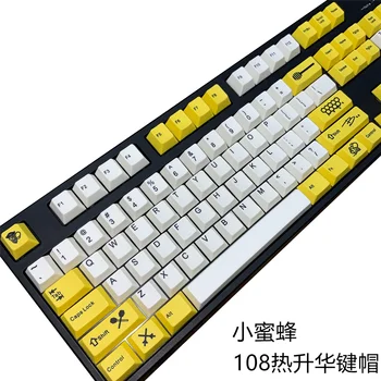 Bee Dye Sublimation PBT Keycap 104+ Personlig Cherry Profil Nøglen Cap for Mekanisk Tastatur Kompatibilitet Ajazz RK FILCO