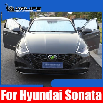 Reflekterende Bil Forrude Vindue solsejl Visir Shield Cover Suge Sunshield Gardin For Hyundai Sonata DN8 10 2020 2021