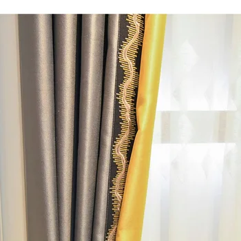 Luksus atmosfære Europæiske gardin stue, soveværelse skygge høj præcision gardin Villa gardiner til soveværelset