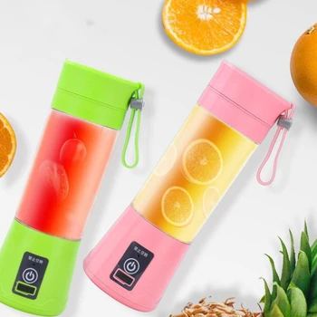 380Ml USB-Genopladelige Blender Mixer 6 Knive Saftpresser Flaske Kop Juice, Citron Citrus Frugt Smoothie Squeezers