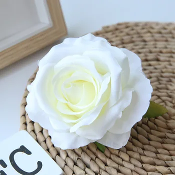 10stk High-end Velvet Rose Hoved Kunstig Blomst til Blomst Arrangement Materiale Bryllup Hjem Dekoration Falske Blomster Roser