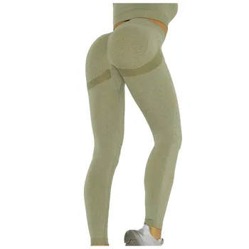 штаны женский leggings mujer Kvinders Solid Hofte-løft Sport Fitness Kører med Høj talje Yoga Bukser pantalones de mujer 5S