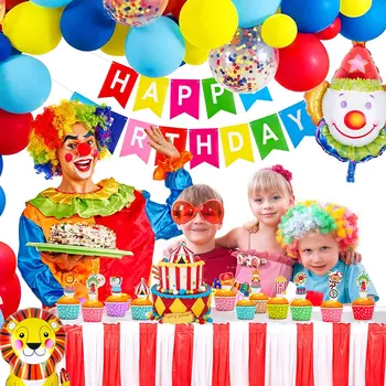 Carnival Circus Part Forsyninger Balloner Guirlande-Arch Kit Pastel Latex Ballon For Baby Brusebad Dreng Fødselsdag Dekoration