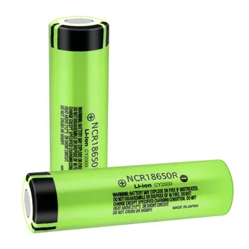 JOUYM 18650 Batteri Ny, Original NCR18650R 3,7 v 2000mAh Genopladelige Lithium batterier Til Lommelygten
