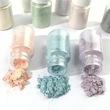 9 Farver Glimmer Pulver Pigment Ren Perle Epoxy Harpiks For Lip Gloss Nail Art Harpiks DIY UV-Crystal Epoxy Fyldning