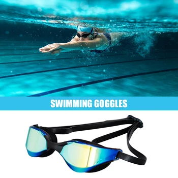 Professionelle Briller med Anti-Fog UV-Beskyttelse Justerbar Svømning Beskyttelsesbriller Mænd Kvinder Vandtæt Silikone Briller Briller