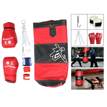 Tom Boxing Bag Stansning Sandsække Kampkunst Kickboxing Træning Aids 60cm 80cm MMA Fitness Træning, Træning, Hjælpemidler, Udstyr
