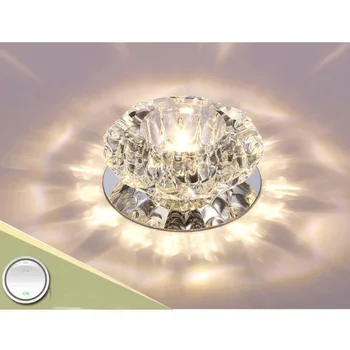 Indendørs LED farverige krystal loftslampe dekoration belysning i hjemmet stue, soveværelse lampe / AC90-260V hvidt lys varmt lys