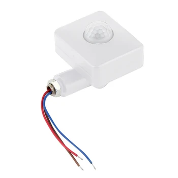 Sikkerhed 160 Grader Infrarød-PIR Hjem Automatisk AC 85-265V Holdbart ABS Motion Sensor Detector LED Lys Mini-Skifte
